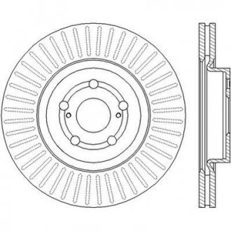Диск гальмівний TOYOTA AVENSIS T25 2.0 2.4 2.2 передн. Jurid 562439JC