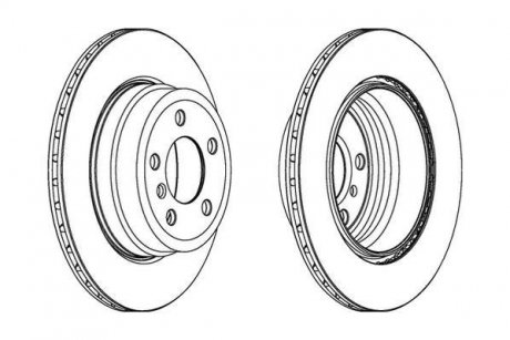 Гальмівний диск задній BMW X5, X6 Jurid 562521JC (фото 1)