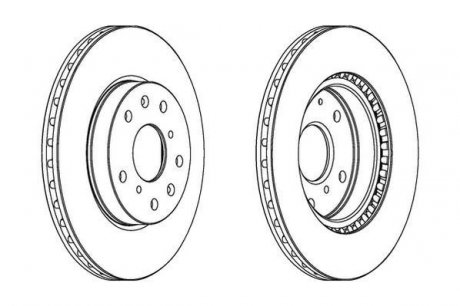 Диск тормозной SUZUKI SX4 передн., вент. Jurid 562534JC