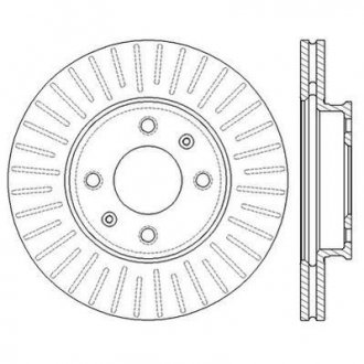 Гальмівний диск передній Hyundai Accent III, IV, i20 I / KIA Rio II, III Jurid 562554JC (фото 1)