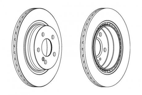 Гальмівний диск задній Mercedes C-Class (W204, S204), E-Class (A207, C207) Jurid 562680JC (фото 1)