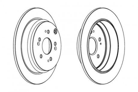 Тормозной диск задний Honda CR-V III, IV (2007->) Jurid 562884JC (фото 1)