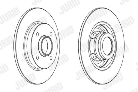 CITROEN диск гальмівний задн Citroen C3,C4 Peugeot 207,307 (249*9) Jurid 562938JC1