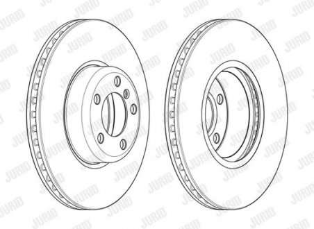 Тормозной диск передний BMW 1-Series, 2-Series, 3-Series, 4-Series Jurid 562979JC1