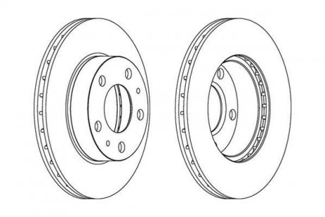 Тормозной диск передний CITROËN JUMPER FIAT DUCATO PEUGEOT BOXER Jurid 563021J