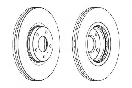 Гальмівний диск передній Nissan Murano / Infiniti G, M35, M45 Jurid 563032JC1 (фото 1)