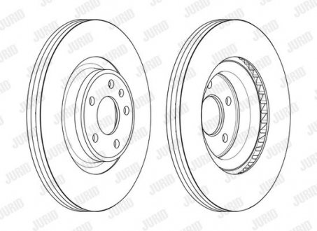 Тормозной диск передний Audi A4, A5, A6, A7, Q5 Jurid 563175JC1