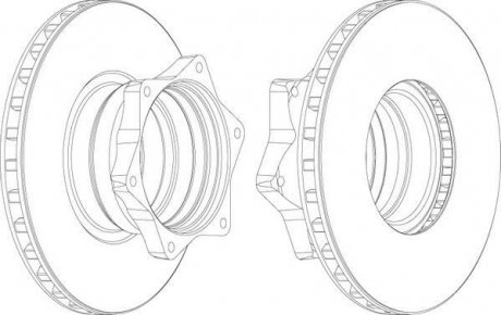 DB Диск гальмівний задн. Vario 614-814 324x30 (вентил.) Jurid 569112J