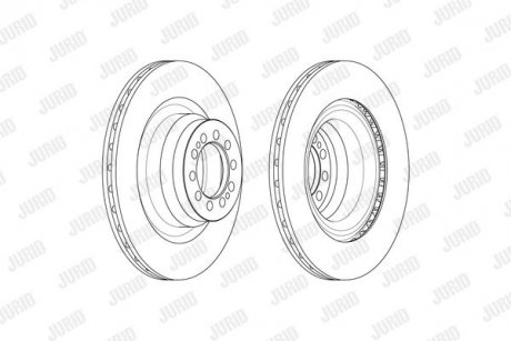 RENAULT Диск тормозной передн.Master 2.3dTi 10-,Nissan NV400 11- Jurid 569253J