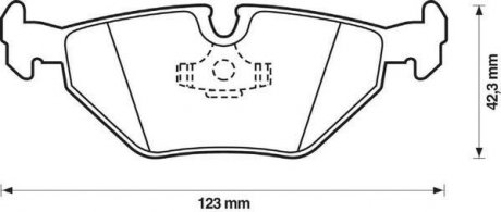 BMW Тормозные колодки задн.E36 318I-328I 94-,E34/32 Jurid 571387J (фото 1)