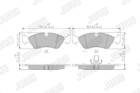 Гальмівні колодки Jurid 571391J