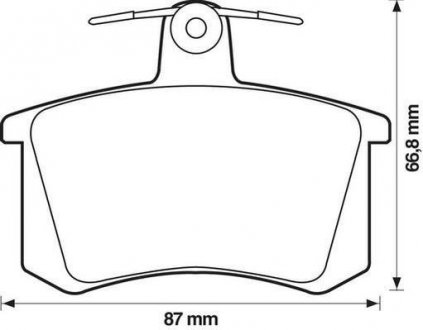 Колодка гальм. диск. AUDI 100 (44, 44Q, C3, 4A, C4) задн. Jurid 571462J