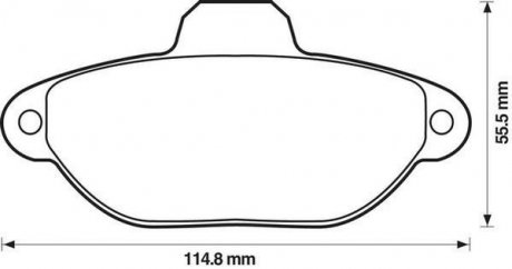 FIAT Гальмівні колодки передні Punto -99Cinquecento 700,900,1.1 92- Jurid 571749J (фото 1)