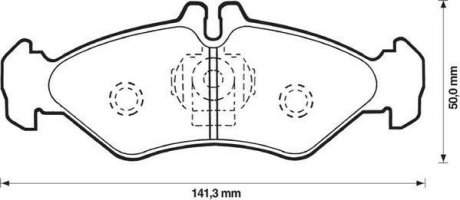 Гальмівні колодки задні Mercedes Sprinter / VW LT Jurid 571846J (фото 1)