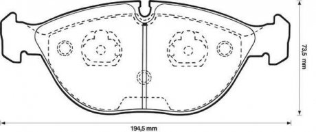 Тормозные колодки (дисков торм.) Jurid 571872J (фото 1)