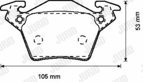 Тормозные колодки Mercedes Vito W638 Jurid 571947J