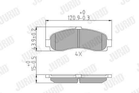 Колодки тормозные передние MICRA 92- Jurid 572257J