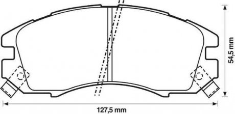 SUBARU Тормозные колодки передн.Subaru Impreza,Legacy 89-00 Jurid 572275J (фото 1)