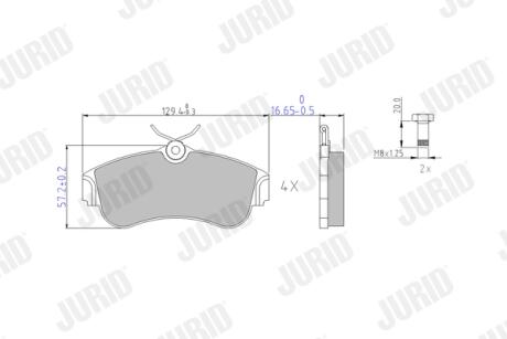 Гальмівні колодки Jurid 572310J