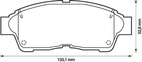 Тормозные колодки передние Toyota Camry, Carina, Corolla, Picnic, RAV4 Jurid 572333J (фото 1)