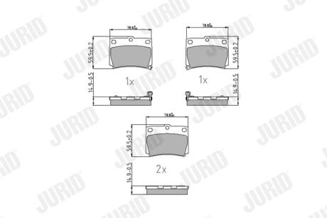 Гальмівні колодки Jurid 572519J