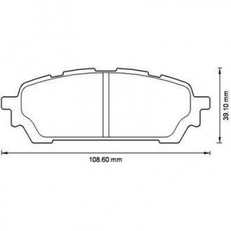 Гальмівні колодки задні Subaru Forester, Impreza Jurid 572529J (фото 1)