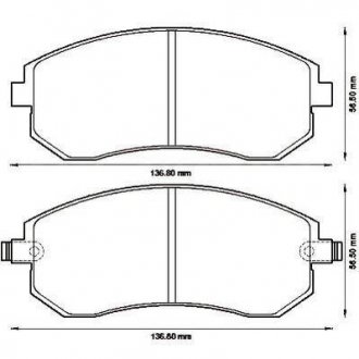 Гальмівні колодки передні Subaru Forester, Impreza, Legacy Jurid 572550J