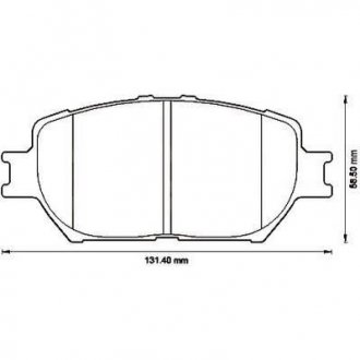 Гальмівні колодки передні Toyota Camry, Corona, Mark X / Lexus GS Jurid 572553J (фото 1)