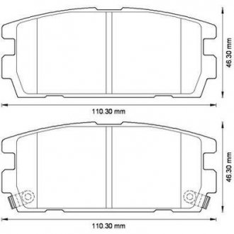 Гальмівні колодки задні Hyundai Terracan (2001->) Jurid 572581J