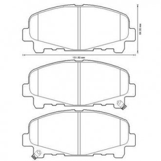 Тормозные колодки передние Honda Accord VIII, IX / Acura TLX Jurid 572635J