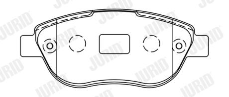 Гальмівні колодки передні Citroen C3, C4, Xsara, Picasso / Peugeot 1007, 206, 207, 307, Partner Jurid 573031J