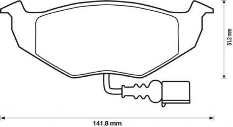 Гальмівні колодки передні Skoda Fabia, Roomster / VW Polo Jurid 573111J