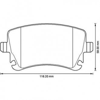 Тормозные колодки задние Audi A4 / A6 / A8 Jurid 573219J (фото 1)