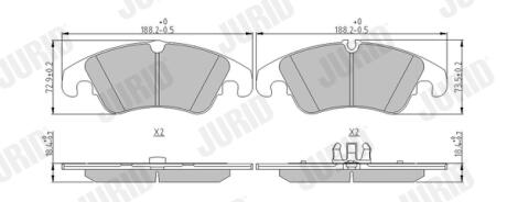 Тормозные колодки Audi A4 / A5 / A6 / Q5 Jurid 573247J