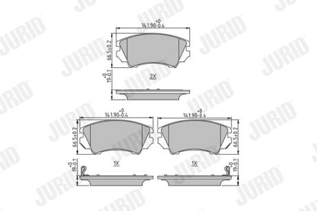 Тормозные колодки передние Opel Astra / Insignia / CHEVROLET MALIBU /Camaro Jurid 573270J
