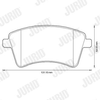 Тормозные колодки пер. RENAULT Kangoo 08 - Jurid 573284J
