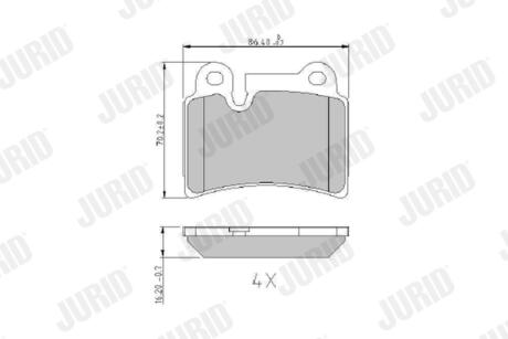 Тормозные колодки VW Touareg Jurid 573297J