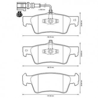 Гальмівні колодки задні VW Transporter V, Multivan V (2003->) Jurid 573303J (фото 1)