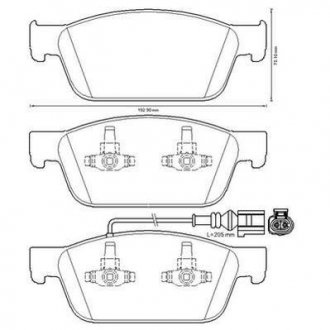 Колодка торм. диск. VW T5 передн. Jurid 573330J