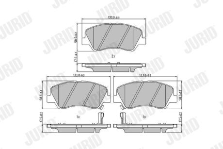 Колодки тормозные дисковые Jurid 573368J