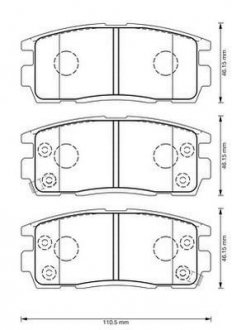 Тормозные колодки задние Opel Antara 2.4, 3.2 V6, 2.0 CDTi, CHEVROLET Captiva Jurid 573386J (фото 1)