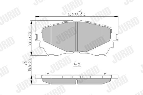 Тормозные колодки Mazda 6 GJ Jurid 573444J
