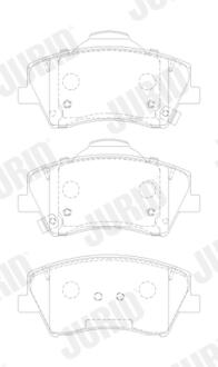 Гальмівні колодки передні Hyundai Ioniq (2016->) Jurid 573911J