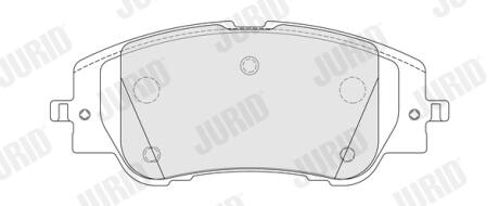 Гальмівні колодки передні CITROËN С3,С4/ FIAT 600/ PEUGEOT 208,2008/ OPEL Corsa Jurid 574238J