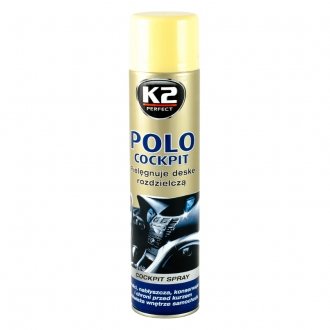 Поліроль для торпедо "ваніль" / PERFECT POLO COCKPIT SPRAY 600ML VANILLA K2 K406WA (фото 1)