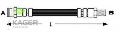Тормозной шланг перед. Citroen C25 87- KAGER 38-0226 (фото 1)