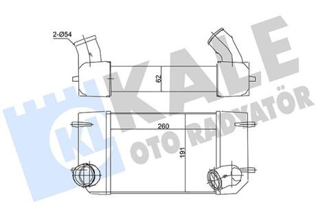 KALE LANDROVER Интеркулер Defender,Discovery I 2.5TD 90- Kale oto radyator 116200