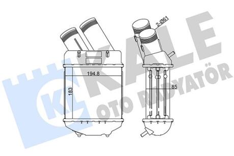 KALE RENAULT Интеркулер Megane I,Scenic I 1.9dCi Kale oto radyator 126100