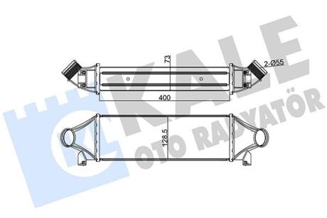 KALE FORD Интеркулер Transit 2.4TDCi 00- Kale oto radyator 126200