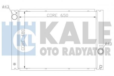 KALE BMW Радіатор охлаждения 5 E60,6 E63,7 E65/66 2.0/4.4 Kale oto radyator 341905 (фото 1)